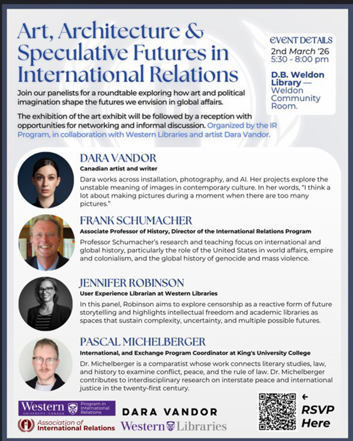 Poster of the event - photos of roundtable speakers